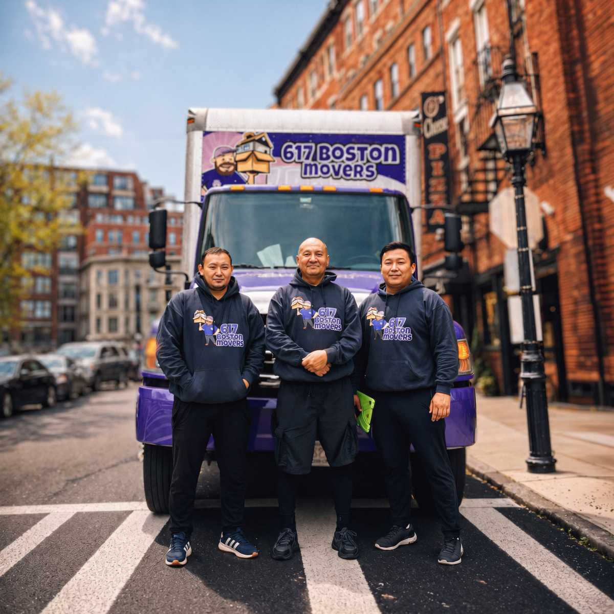 Boston city moving scene with 617 Boston Movers.