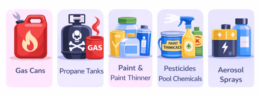 Flammable Items - Not to Move