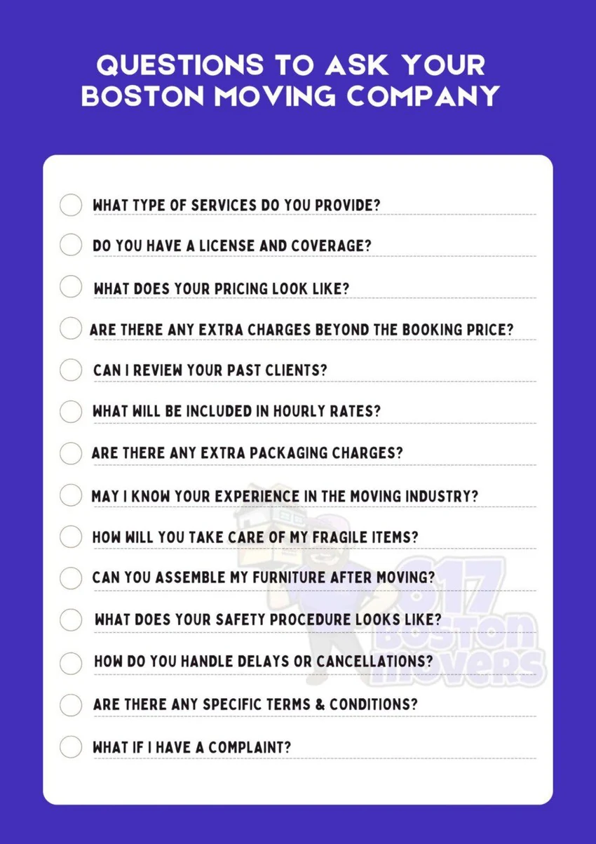 List of Questions to Ask Your Moving Company In Boston